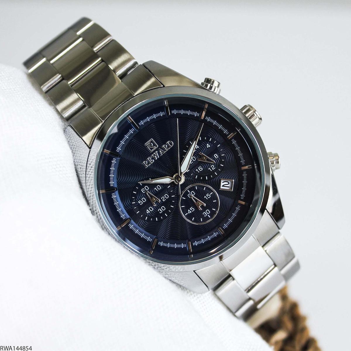 Reward RWA144854 Takvimli 43 mm Çelik Kordon Analog Erkek Kol Saati