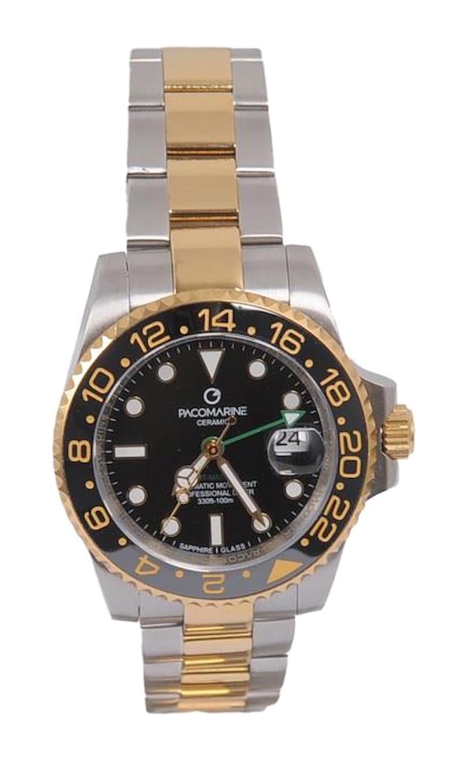 Pacomarine PM.11001.10 Takvimli Gri-Rose Gold Çelik Kordon Analog Erkek Kol Saati