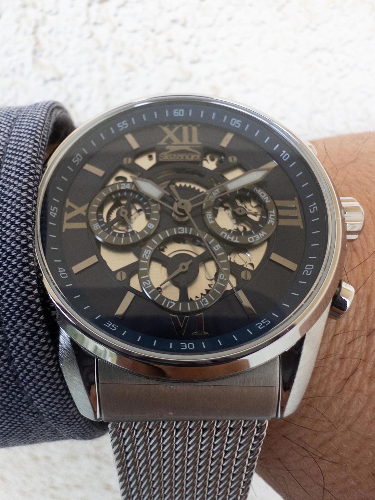 Slazenger SLR.09.2115.2.05 Takvimli 41-45 mm Çelik Kordon Analog Erkek Kol Saati