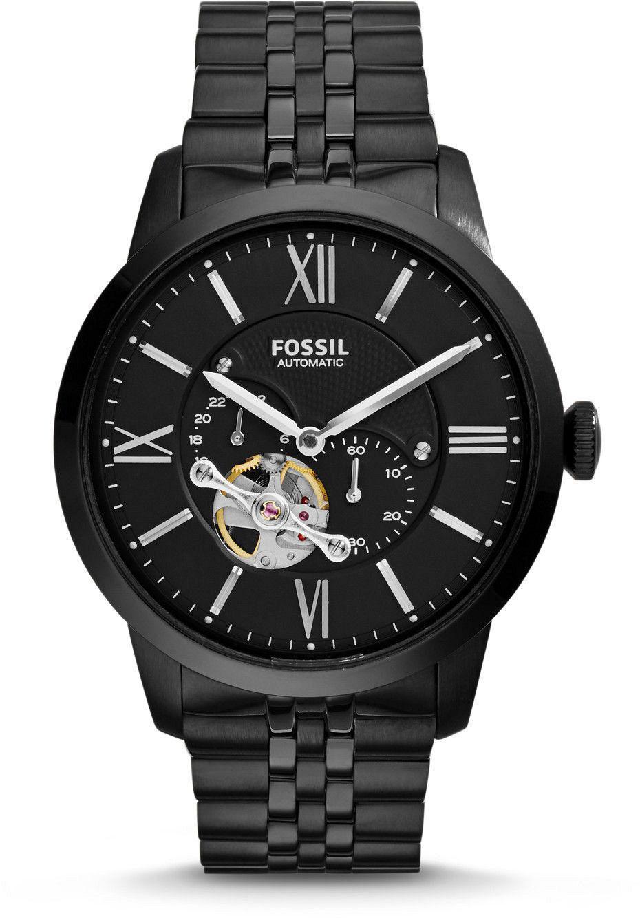 Fossil ME3062 44 mm Siyah Çelik Kordon Analog Erkek Kol Saati