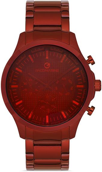 Pacomarine PM.51221.06 Takvimli 46-50 mm Kırmızı Çelik Kordon Analog Erkek Kol Saati