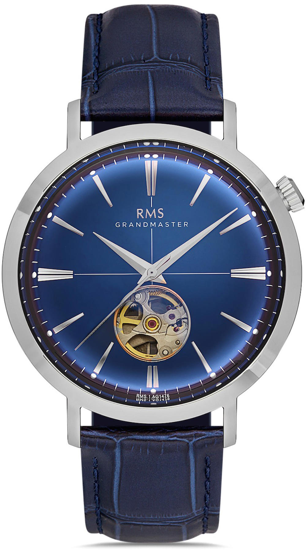 Romanson RMS.1.AG1476.04 42 mm Lacivert Deri Kordon Analog Kol Saati