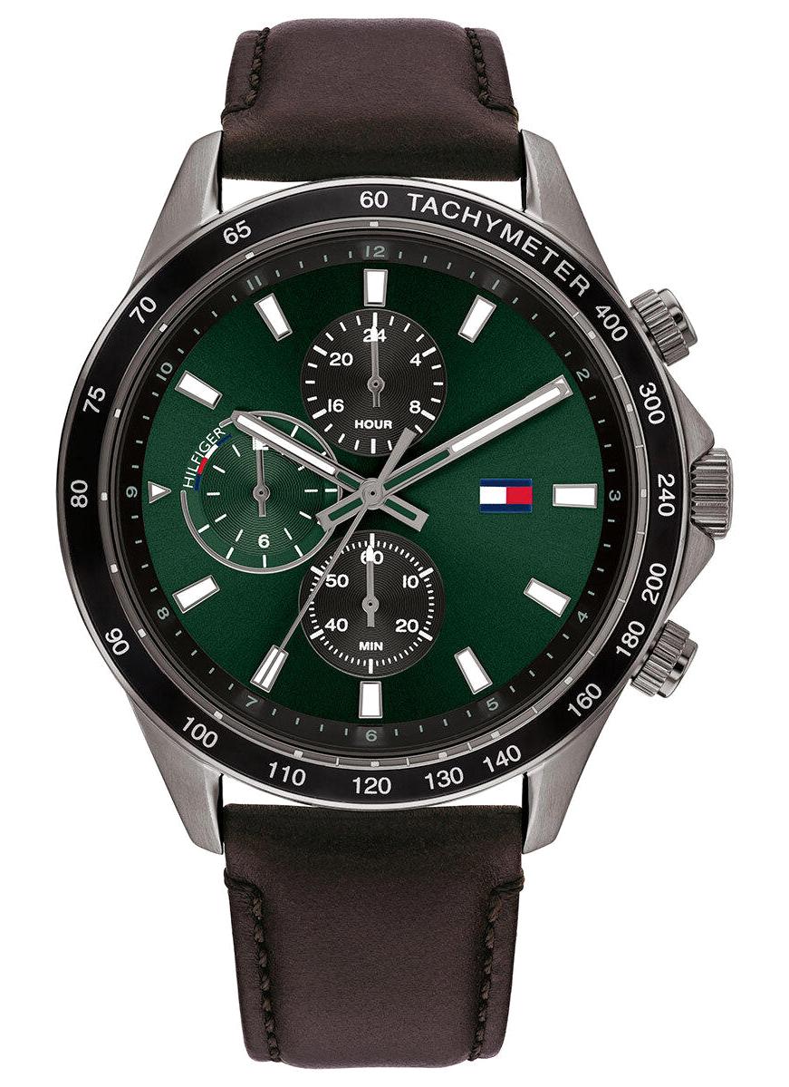 Tommy Hilfiger TH1792017 Takvimli 44 mm Kahverengi Deri Kordon Analog Erkek Kol Saati