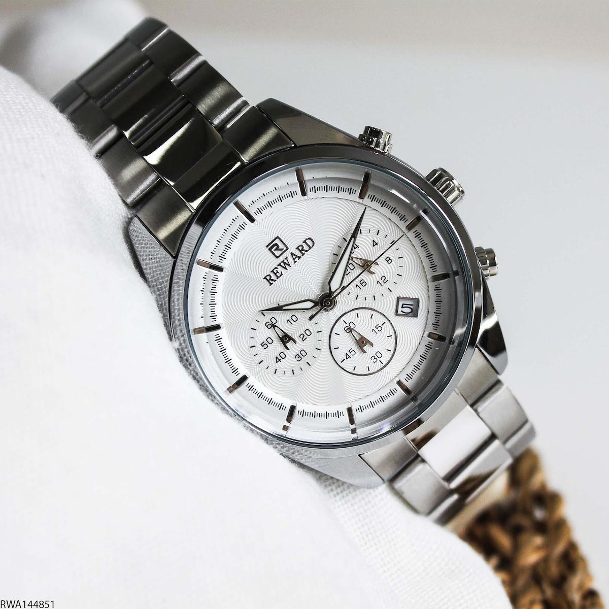 Reward RWA144851 Takvimli 43 mm Çelik Kordon Analog Erkek Kol Saati