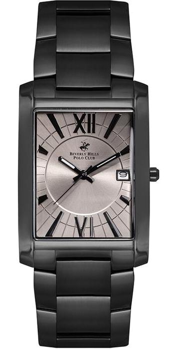 Beverly Hills Polo Club BP3038X060 Takvimli 39 mm Siyah Çelik Kordon Analog Erkek Kol Saati