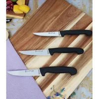 Castle Kitchen Incisive Mutfak Bıçak Seti 3'Lü Günlük Kullanım Et Ekmek Sebze Meyve Bıçağı