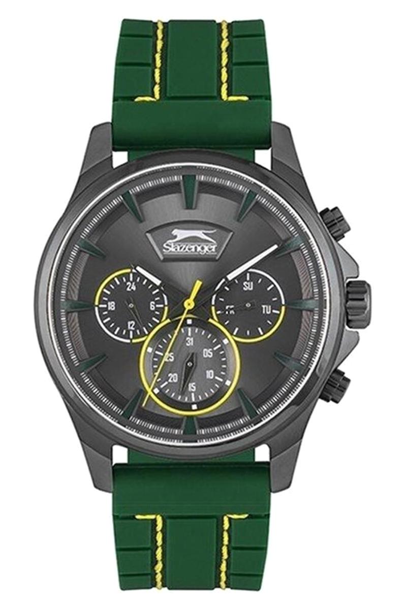 Slazenger SL.09.1638.2.03 Takvimli 41-45 mm Yeşil Silikon Kordon Analog Kol Saati