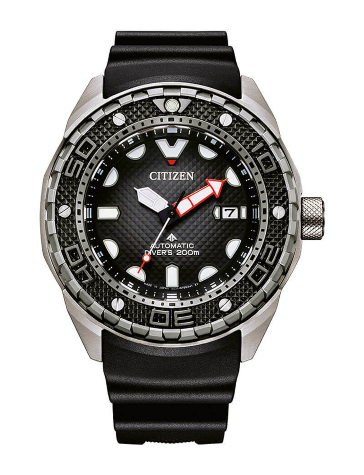 Citizen B6004-08E Takvimli Siyah Silikon Kordon Analog Erkek Kol Saati