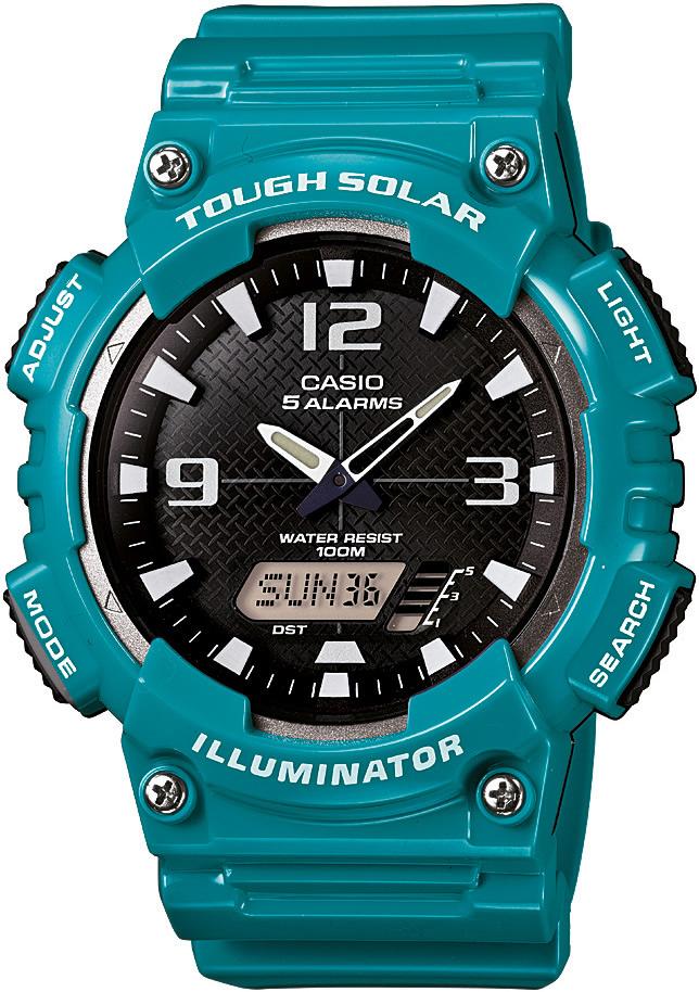 Casio A.Q-S810WC-3AVDF Takvimli 46.6 mm Yeşil Silikon Kordon Analog Erkek Kol Saati