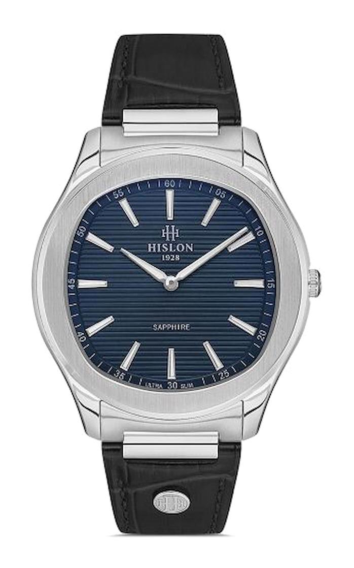 Hislon CL148S-11BS 42 mm Siyah Deri Kordon Analog Erkek Kol Saati