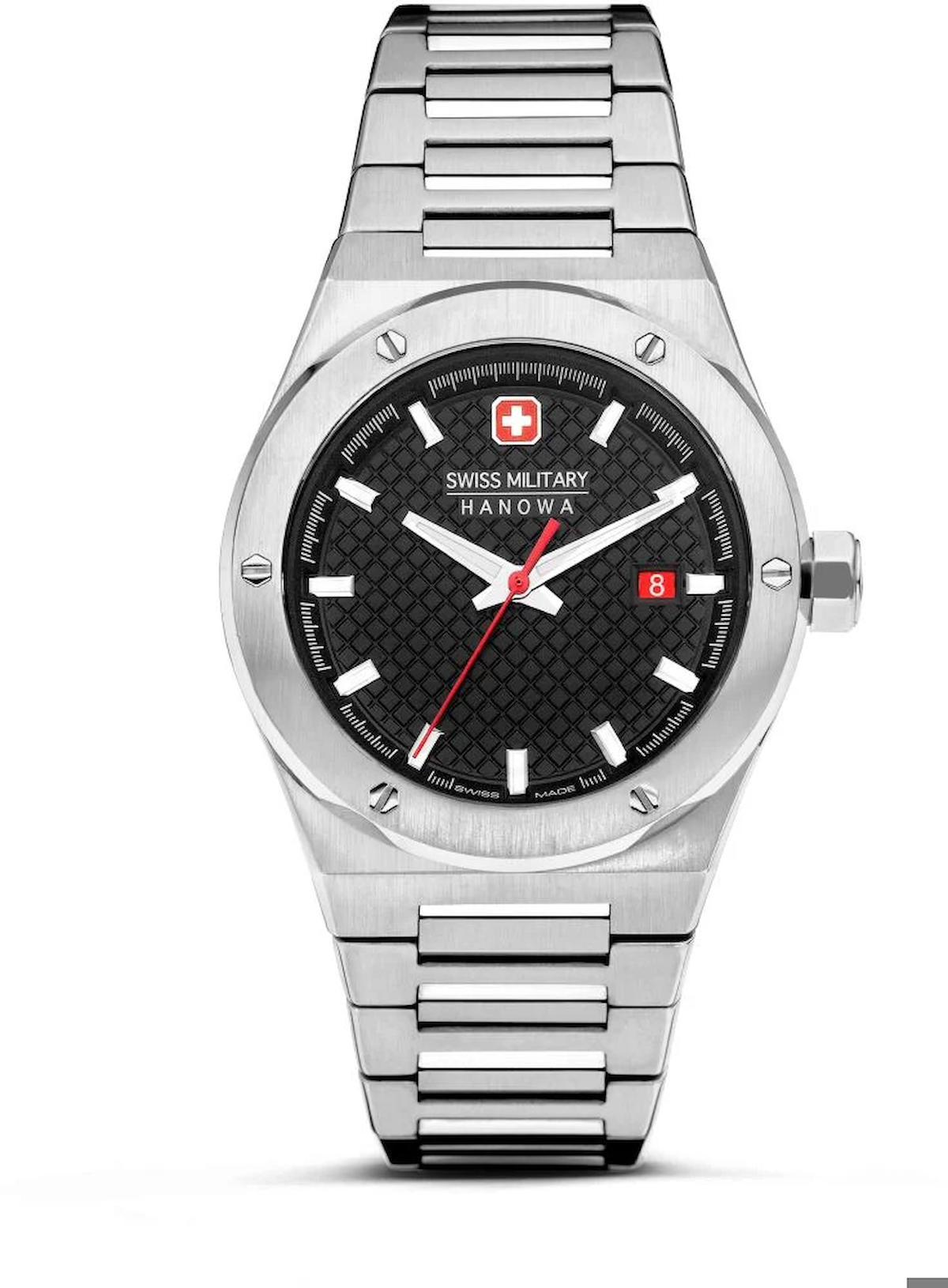 Swiss Military SMWGH2101604 Takvimli 44 mm Çelik Kordon Analog Kol Saati
