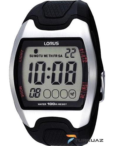 Lorus R2327CX9 Takvimli 39 mm Siyah Silikon Kordon Dijital Erkek Kol Saati