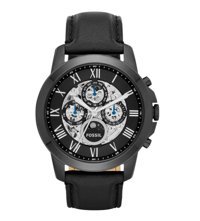 Fossil ME3028 Takvimli 44 mm Siyah Deri Kordon Analog Erkek Kol Saati