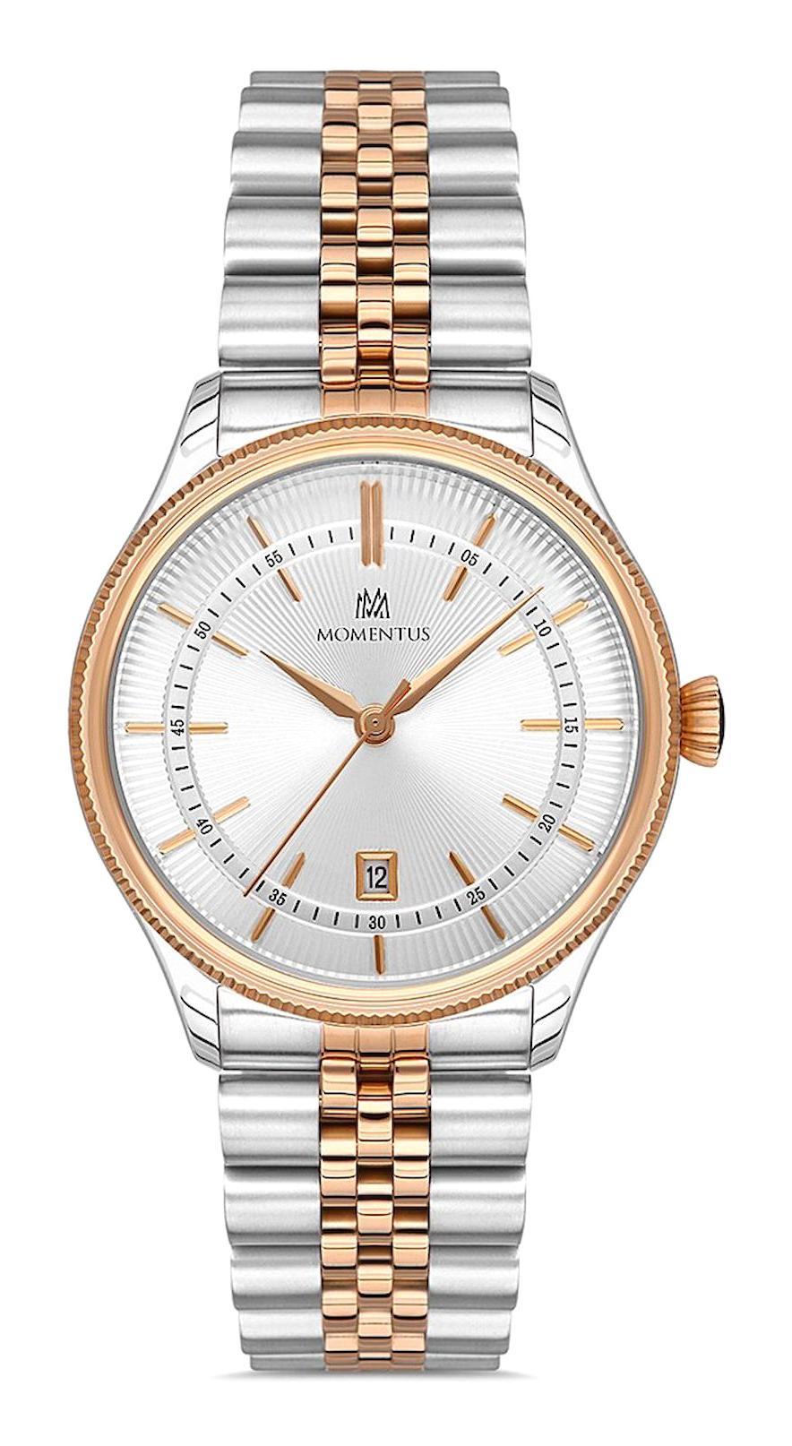 Momentus CM139T-02SR Takvimli 39 mm Altın-Çelik Kordon Analog Erkek Kol Saati