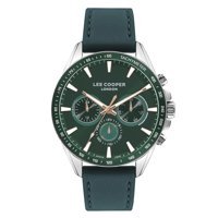 Lee Cooper LC07598.377 Takvimli 44 mm Yeşil Deri Kordon Analog Erkek Kol Saati