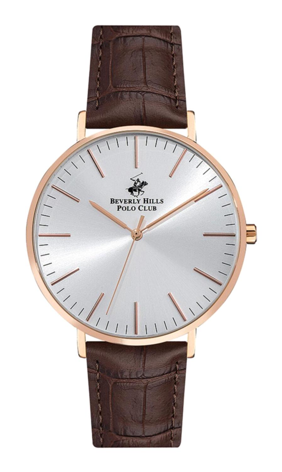Beverly Hills Polo Club BP3129X432 42 mm Kahverengi Deri Kordon Analog Erkek Kol Saati