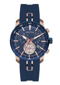 Quantum PWG560.999 Takvimli 45 mm Lacivert Çelik Kordon Analog Erkek Kol Saati