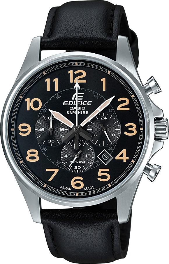 Casio EFB-508JL-1ADR Takvimli 42.1 mm Siyah Deri Kordon Analog Erkek Kol Saati