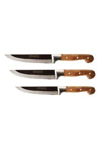 Lazoğlu Sürmene Sürmene Lazoğlu Mutfak Ekmek Bıçağı 3 Lü Set Çelik Bıçak