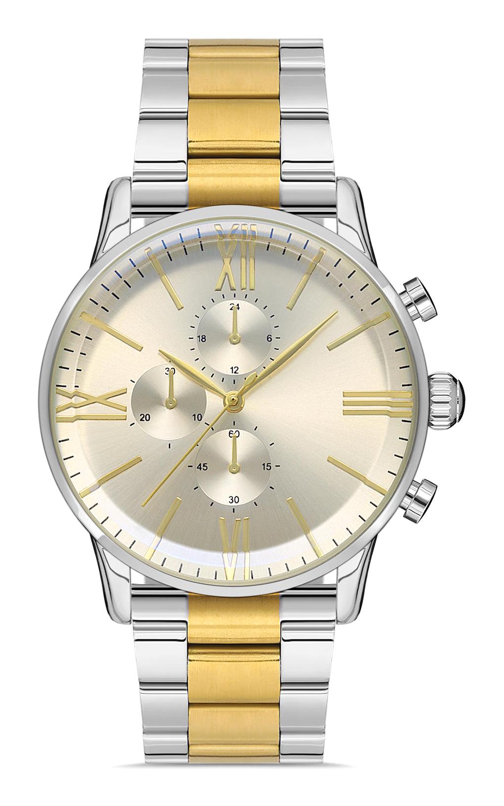 Padam Paris PDMS294 Takvimli Altın-Metal Kordon Analog Erkek Kol Saati