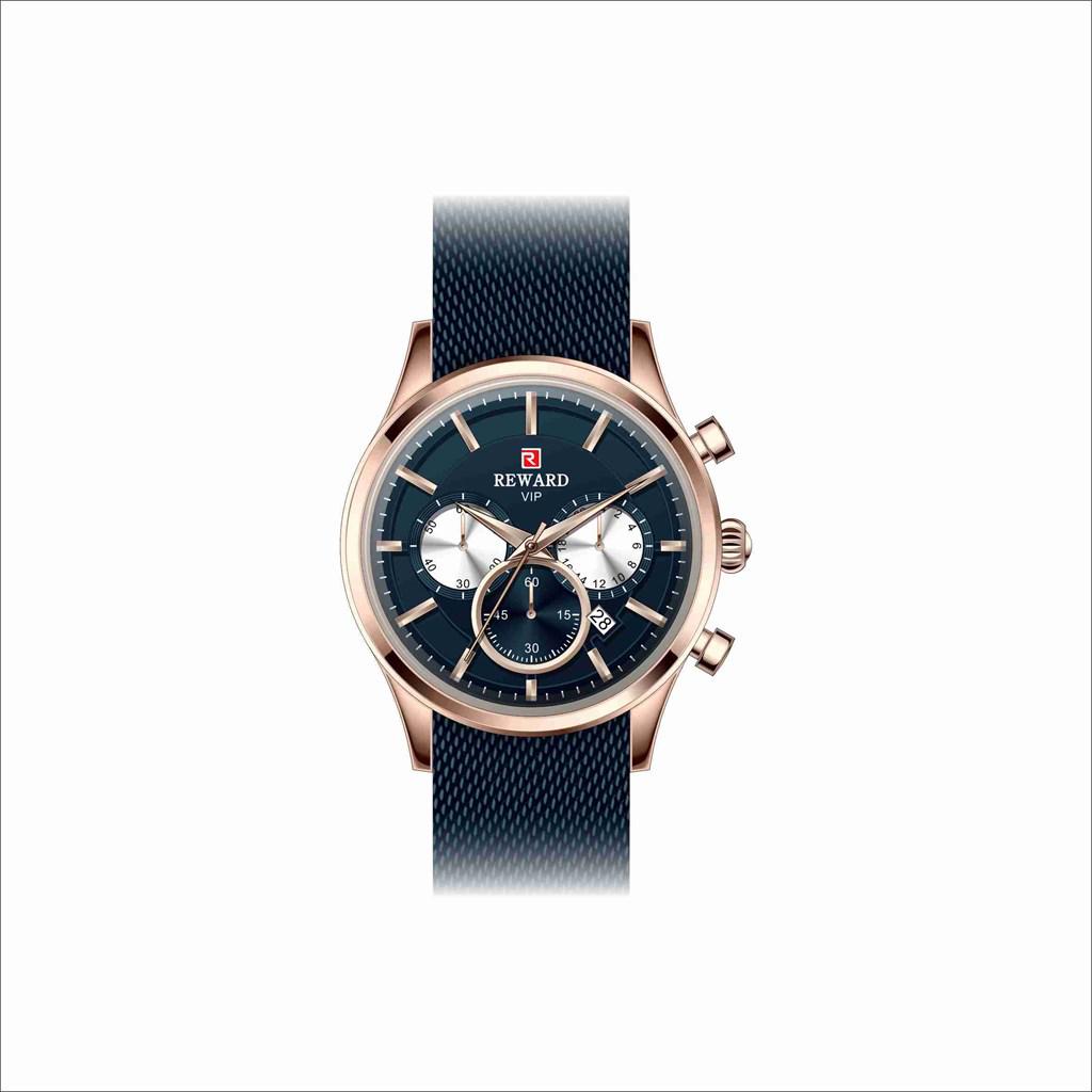 Reward A140981 Takvimli 35 mm Lacivert Çelik Kordon Analog Kol Saati