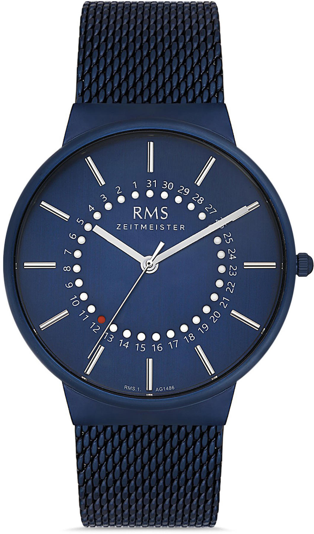 Romanson RMS.1.AG1486.06 Takvimli 41 mm Lacivert Çelik Kordon Analog Kol Saati