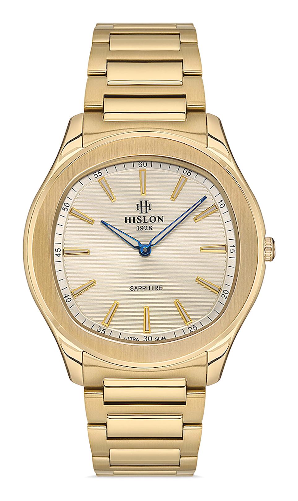 Hislon CL148G-02SG 42 mm Altın Çelik Kordon Analog Erkek Kol Saati