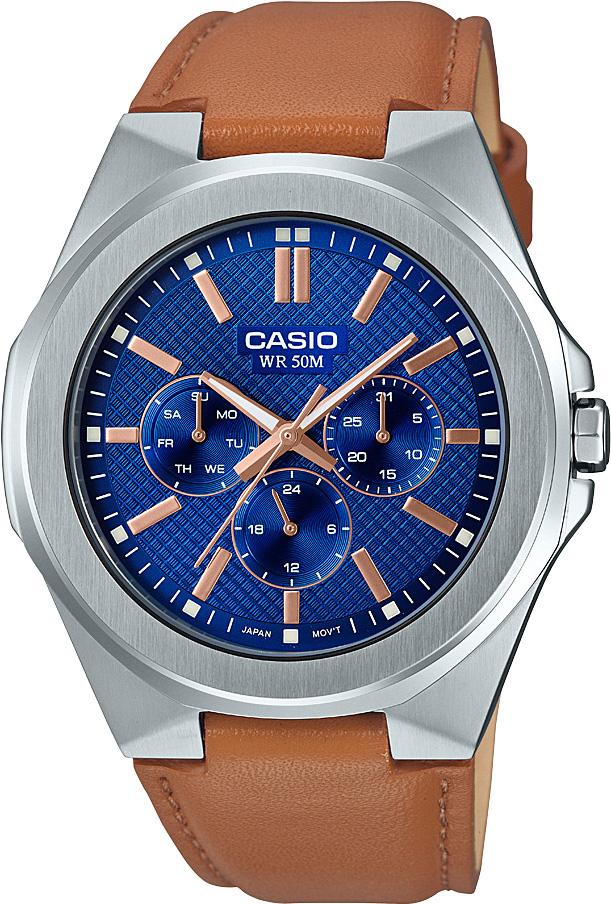 Casio MTP-SW330L-2A Takvimli 44 mm Kahverengi Deri Kordon Analog Kol Saati