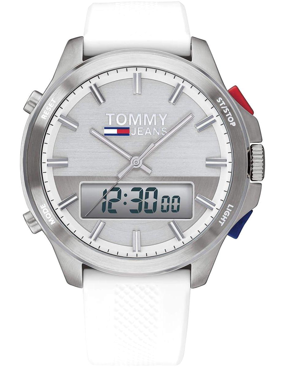 Tommy Hilfiger TH1791764 45 mm Beyaz Silikon Kordon Analog Erkek Kol Saati