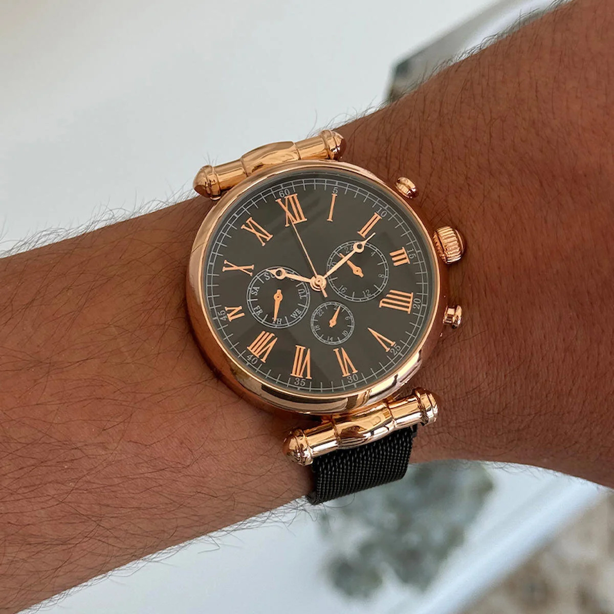 Spectrum SP04 Takvimli 44 mm Yeşil Çelik Kordon Analog Erkek Kol Saati