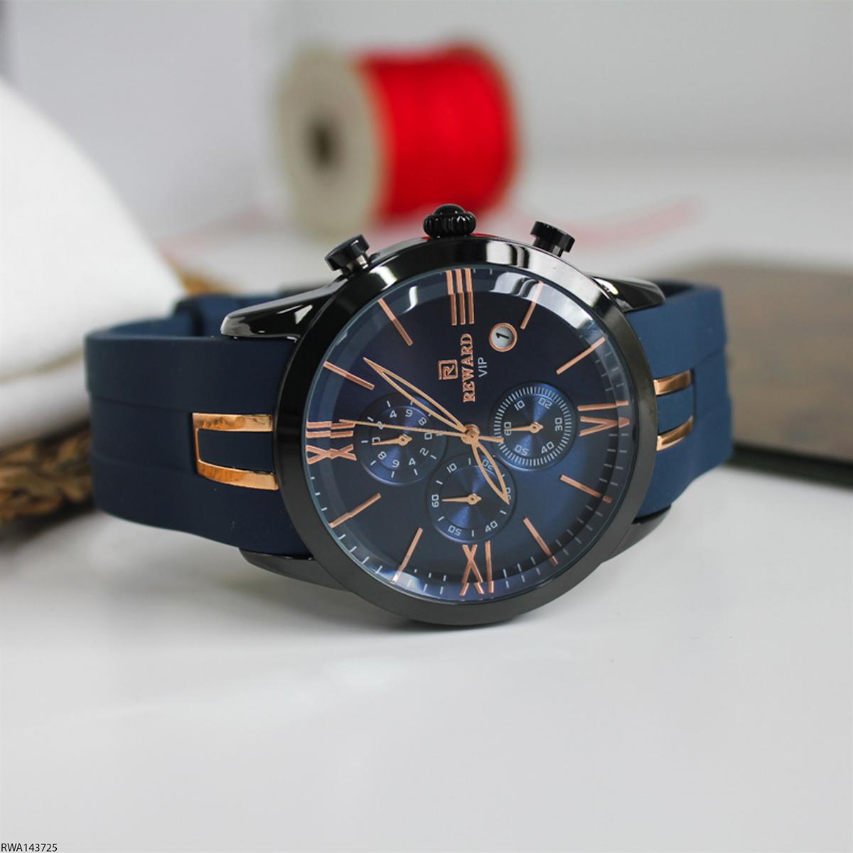 Reward RWA143723 Takvimli 45 mm Lacivert Metal Kordon Analog Erkek Kol Saati