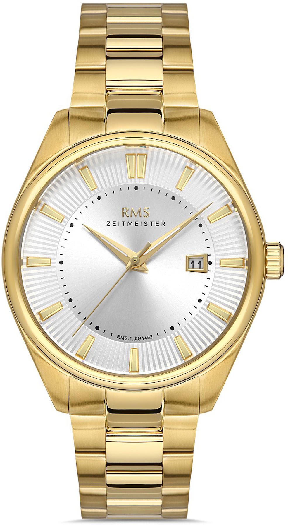Romanson GR.1.AG1452.06 Takvimli 42 mm Altın Çelik Kordon Analog Kol Saati