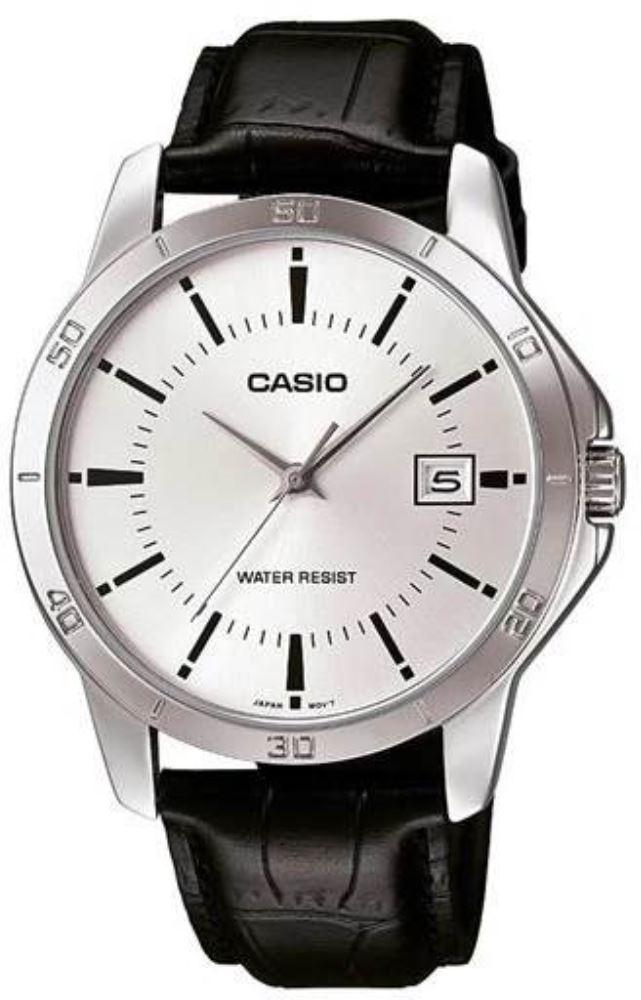 Casio MTP-V004L-7AUDF Takvimli 41 mm Siyah Deri Kordon Analog Erkek Kol Saati