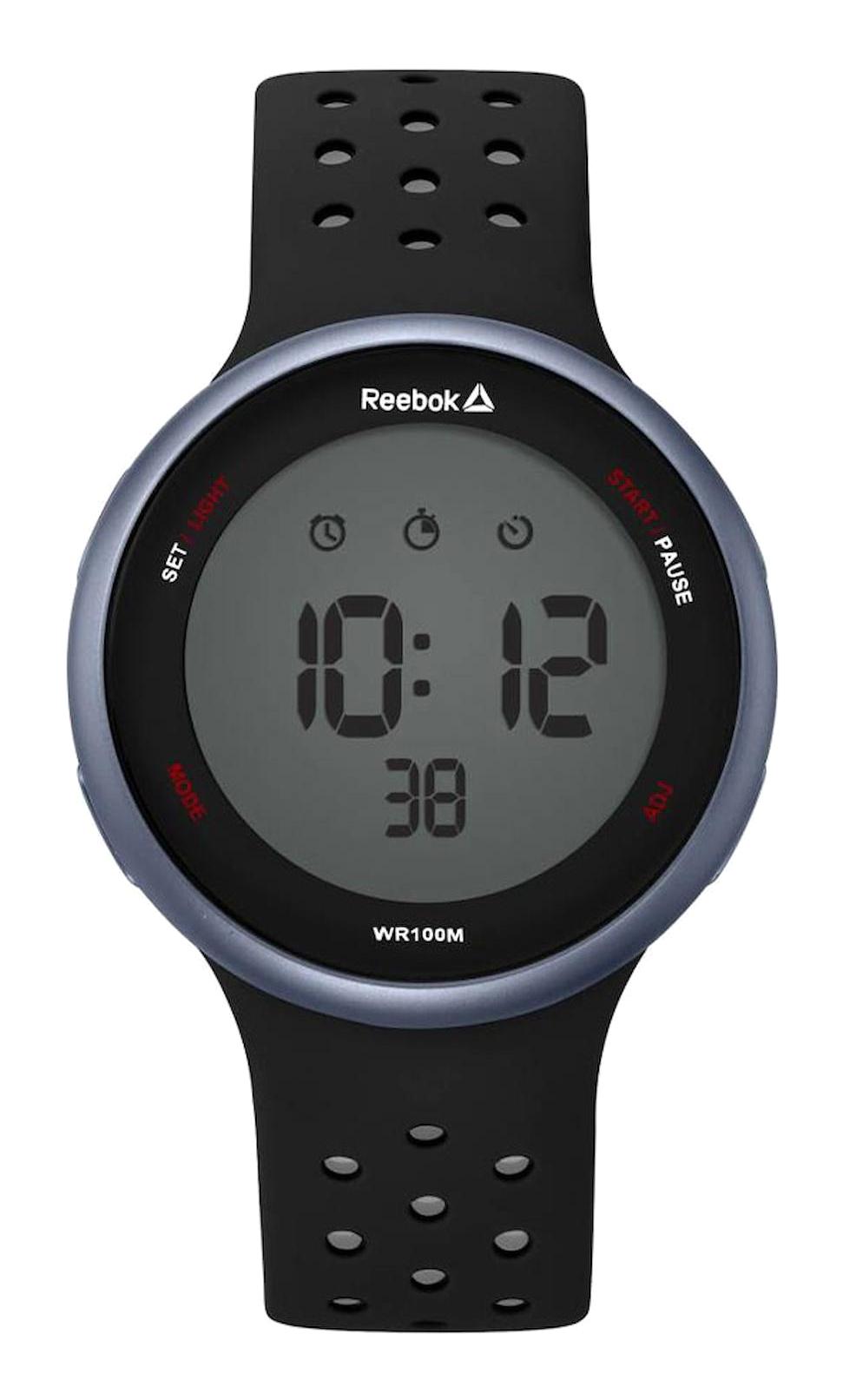 Reebok RD-ELE-G9-PSIB-WR Takvimli 43 mm Siyah Silikon Kordon Dijital Erkek Kol Saati