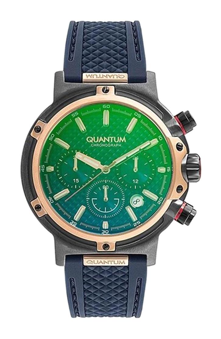 Quantum HNG956.099 Takvimli 45 mm Lacivert Çelik Kordon Analog Erkek Kol Saati
