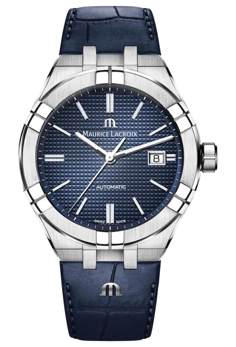 Maurice Lacroix ML-AI6008SS001430-1 Takvimli 44 mm Lacivert Çelik Kordon Analog Erkek Kol Saati