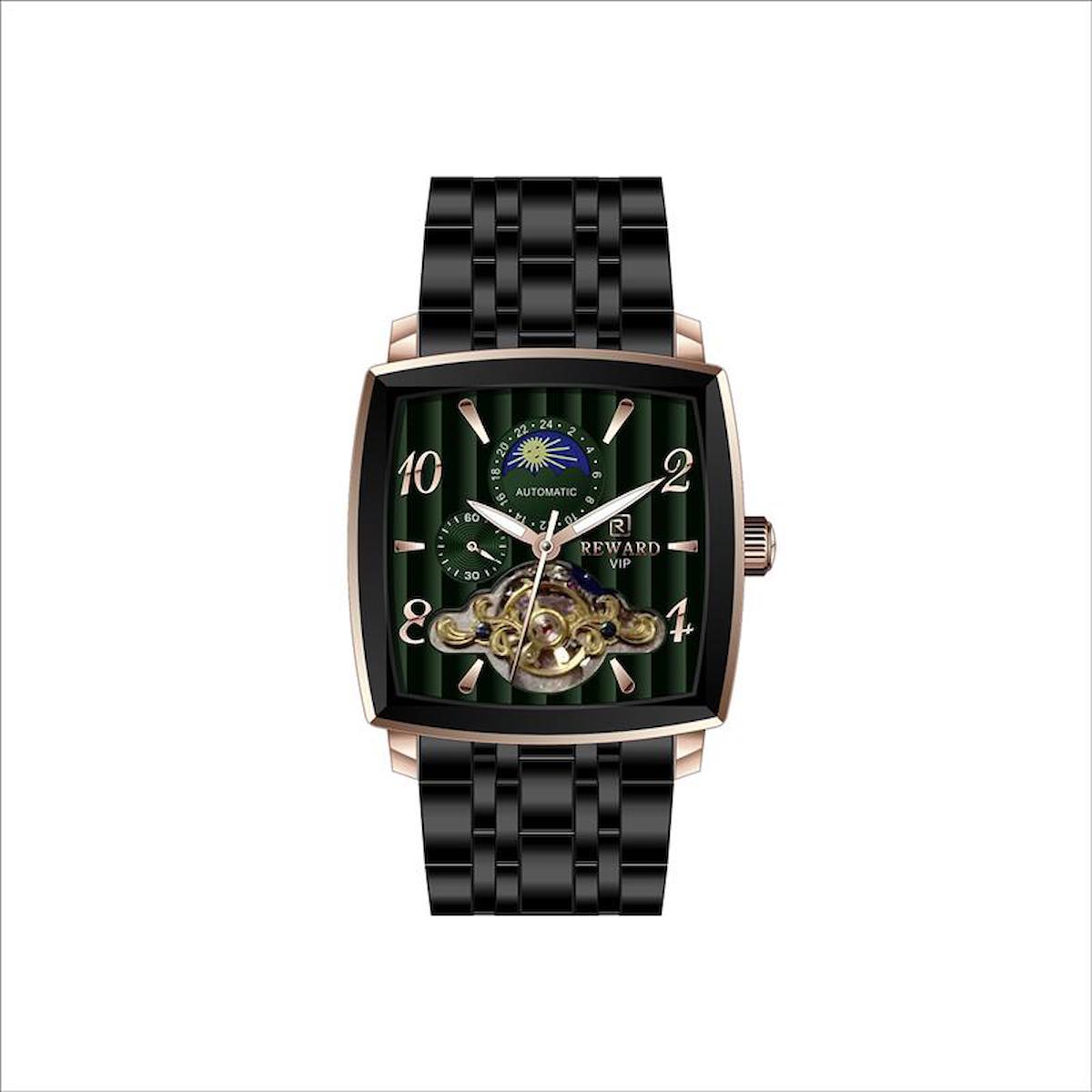 Reward A143504 42 mm Siyah Metal Kordon Analog Erkek Kol Saati