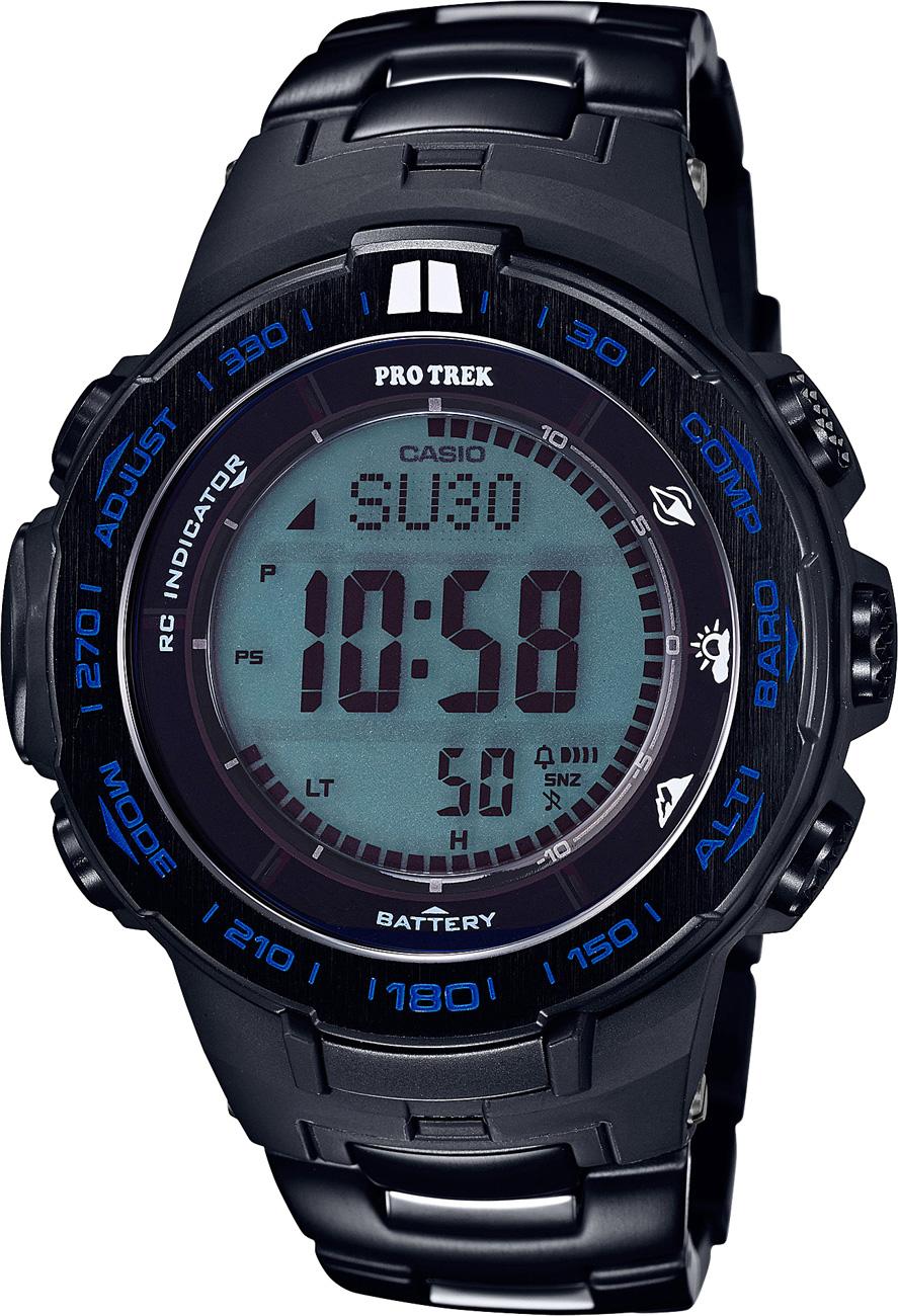 Casio PRW-3100YT-1D Takvimli Siyah Çelik Kordon Dijital Kol Saati