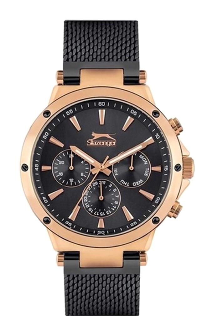 Slazenger SL.09.1715.2.05 Takvimli 44 mm Siyah Çelik Kordon Analog Kol Saati