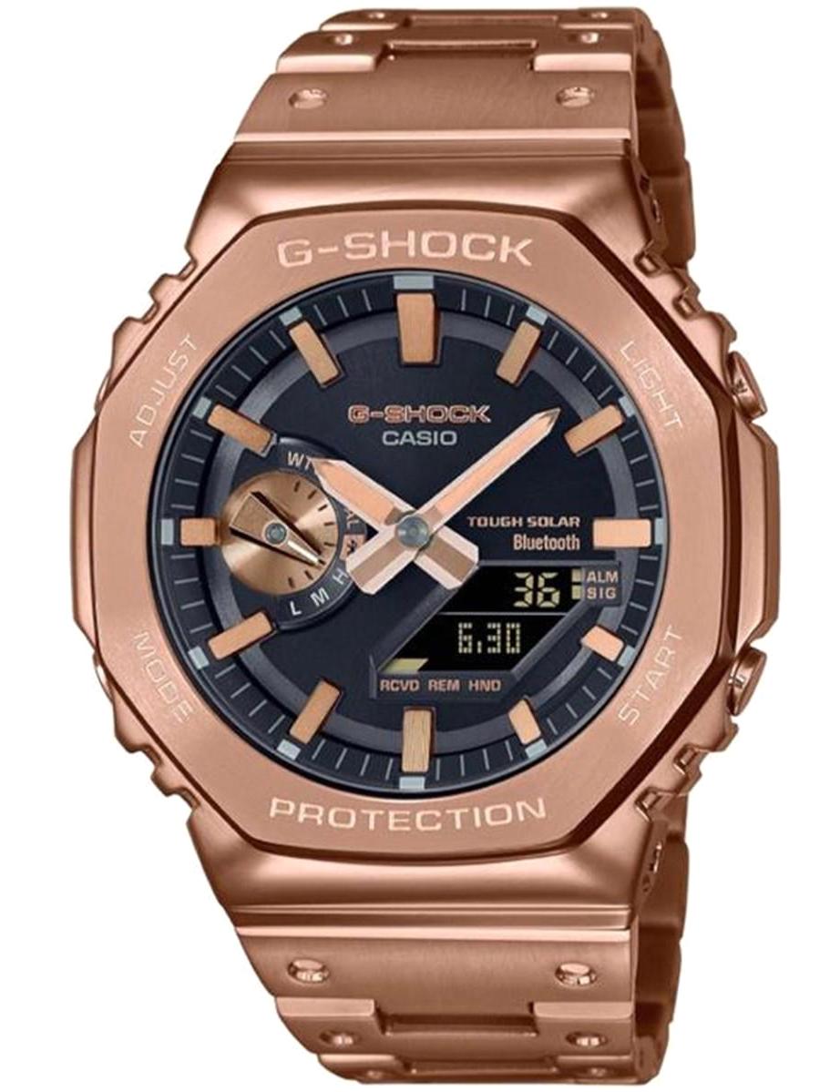 Casio GM-B2100GD-5ADR Takvimli Rose Gold Çelik Kordon Analog Kol Saati