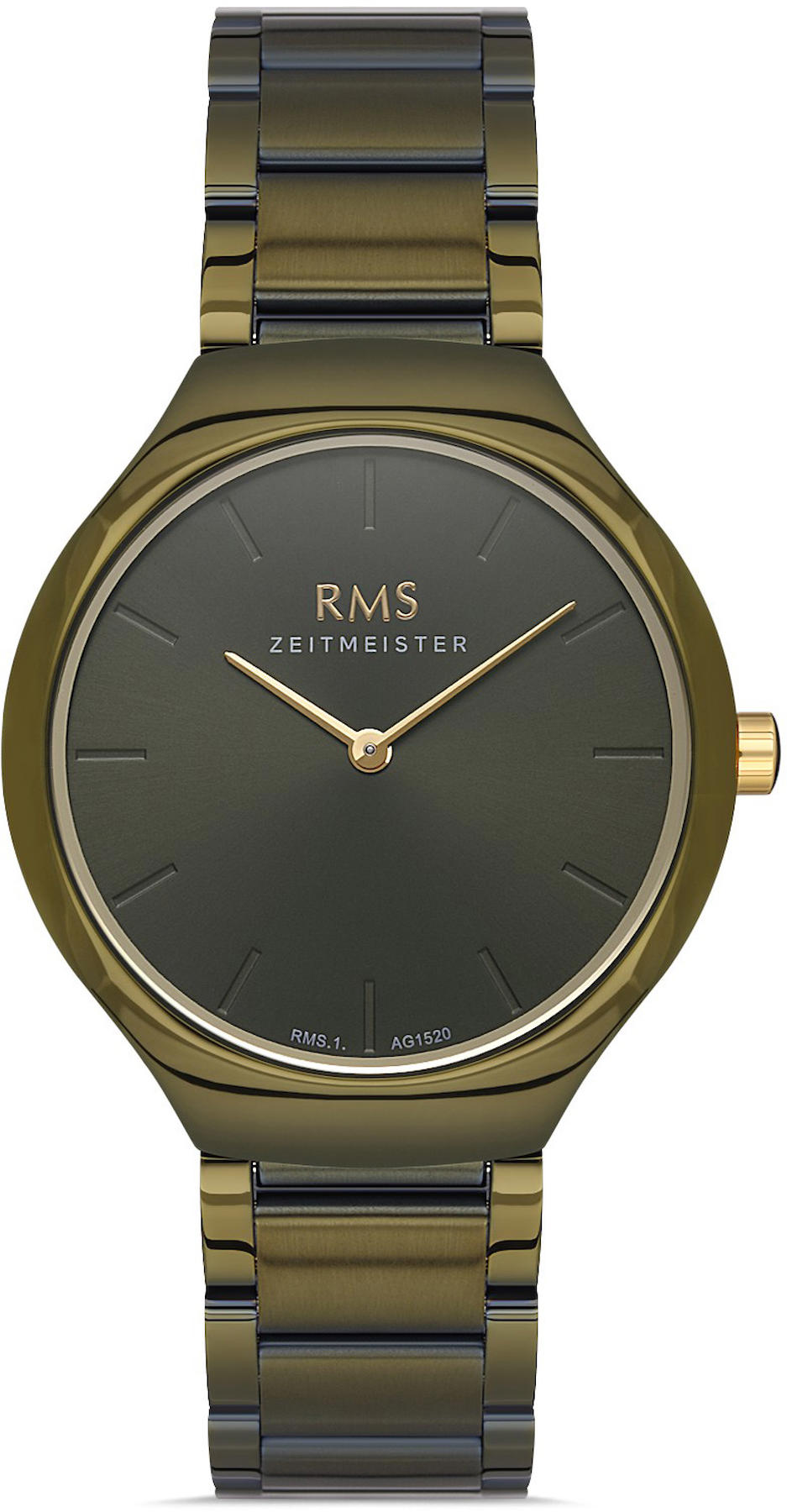 Romanson RMS.1.AG1520.05 38 mm Yeşil Çelik Kordon Analog Kol Saati