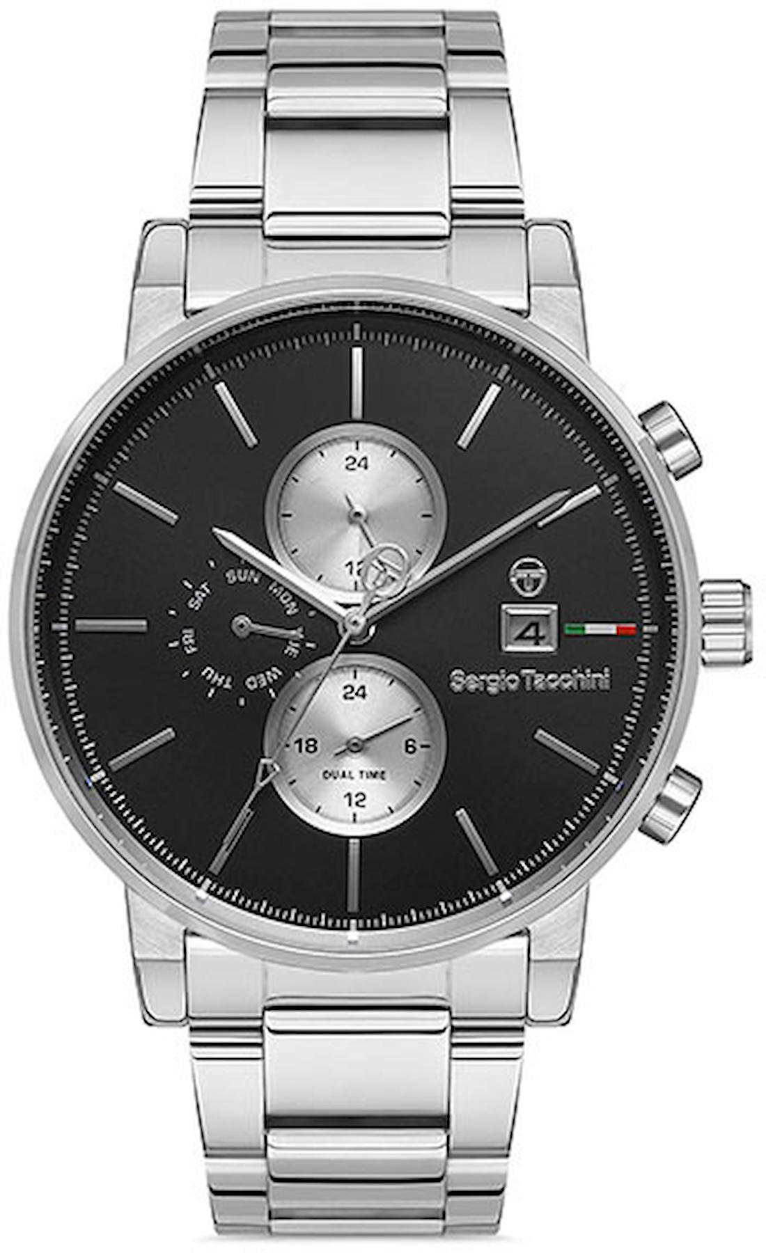 Sergio Tacchini ST.1.10238.1 Takvimli 44 mm Çelik Kordon Analog Kol Saati