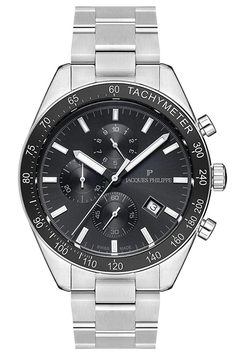 Jacques Philippe JPQGC131316 Takvimli 44 mm Çelik Kordon Analog Erkek Kol Saati
