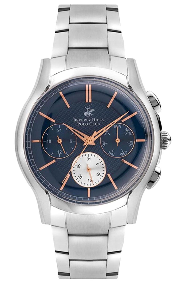 Beverly Hills Polo Club BP3012X390 Takvimli 42 mm Çelik Kordon Analog Erkek Kol Saati