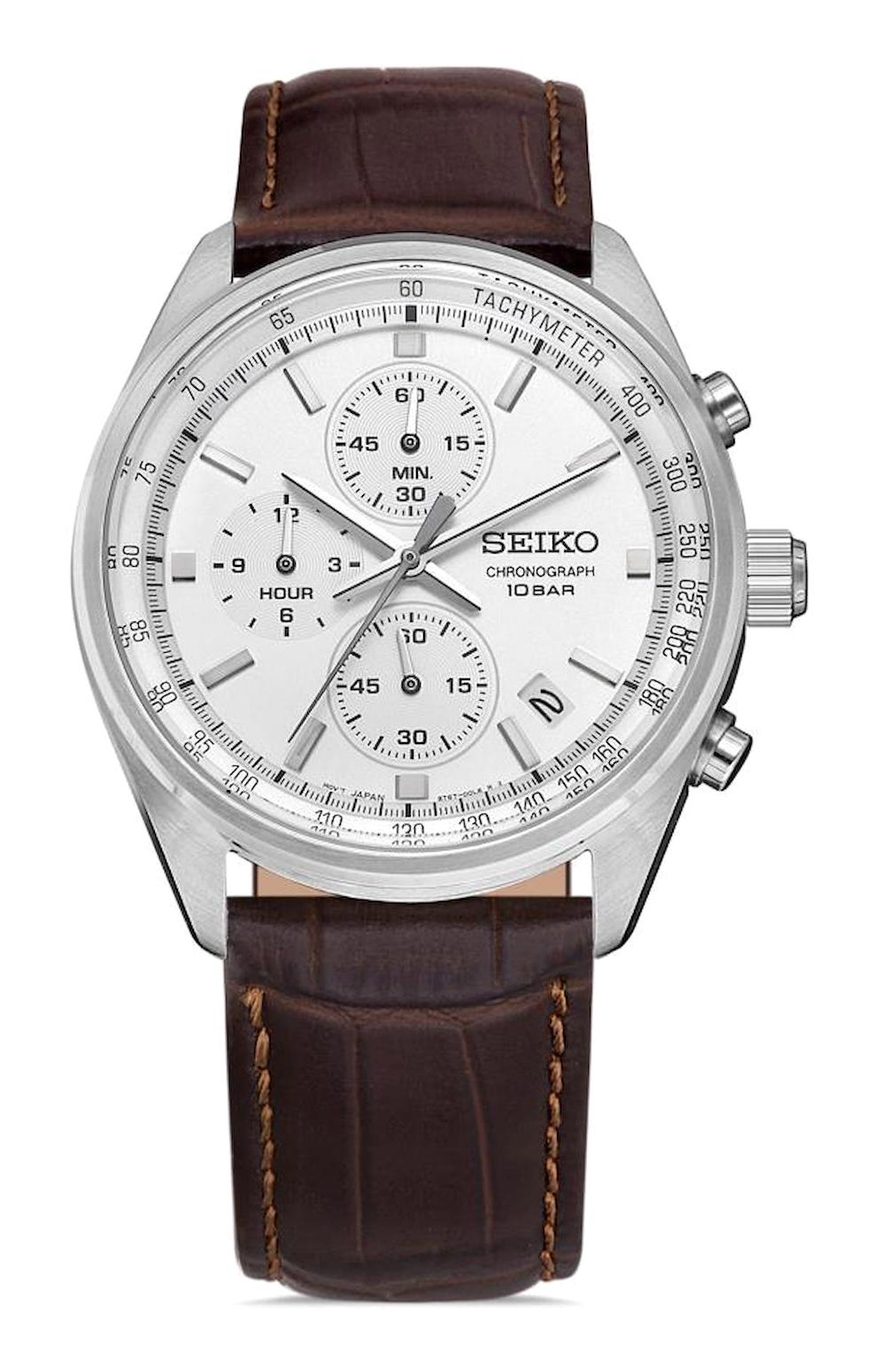 Seiko SSB375P2 Takvimli 42 mm Kahverengi Deri Kordon Analog Erkek Kol Saati
