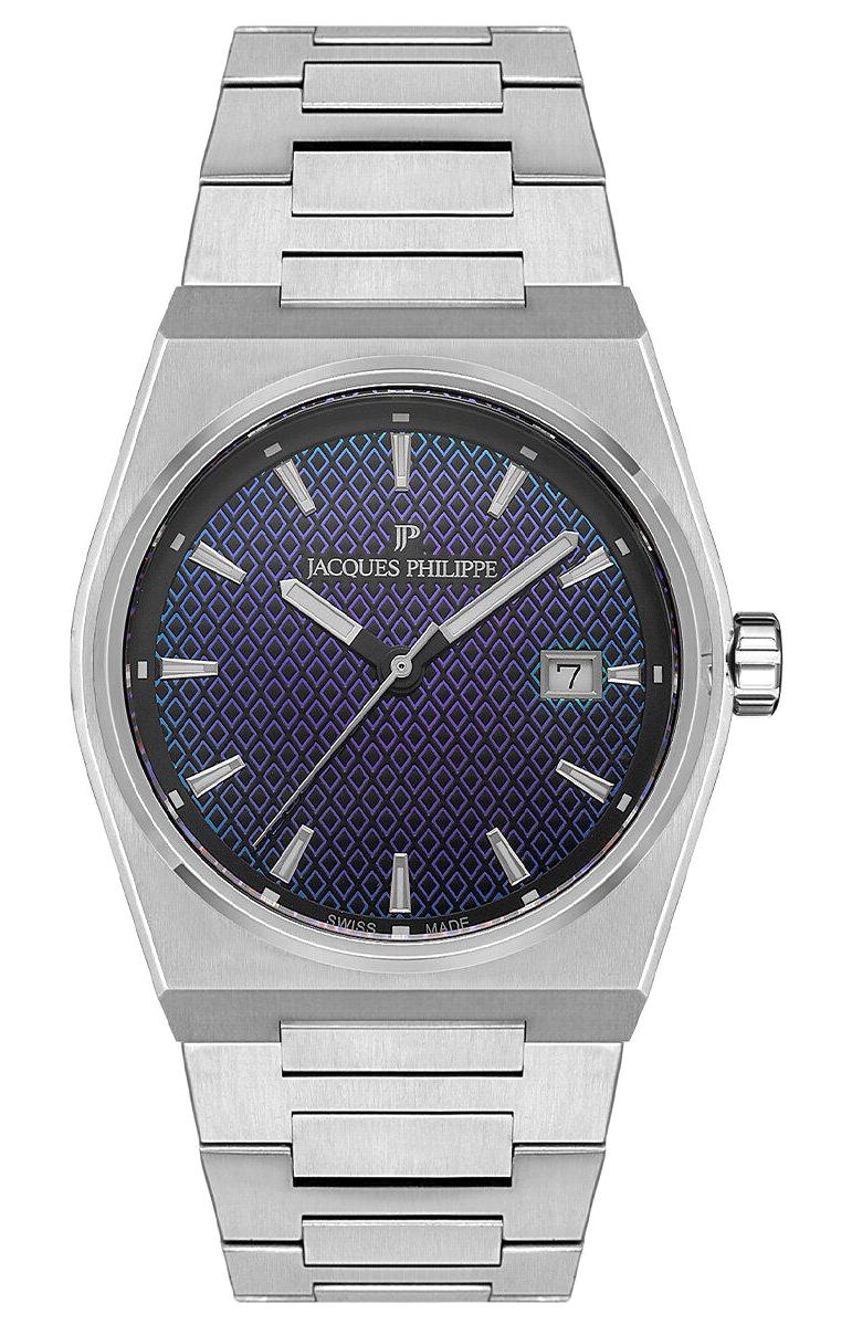 Jacques Philippe JPQGS4213X6RBW Takvimli 40 mm Çelik Kordon Analog Erkek Kol Saati