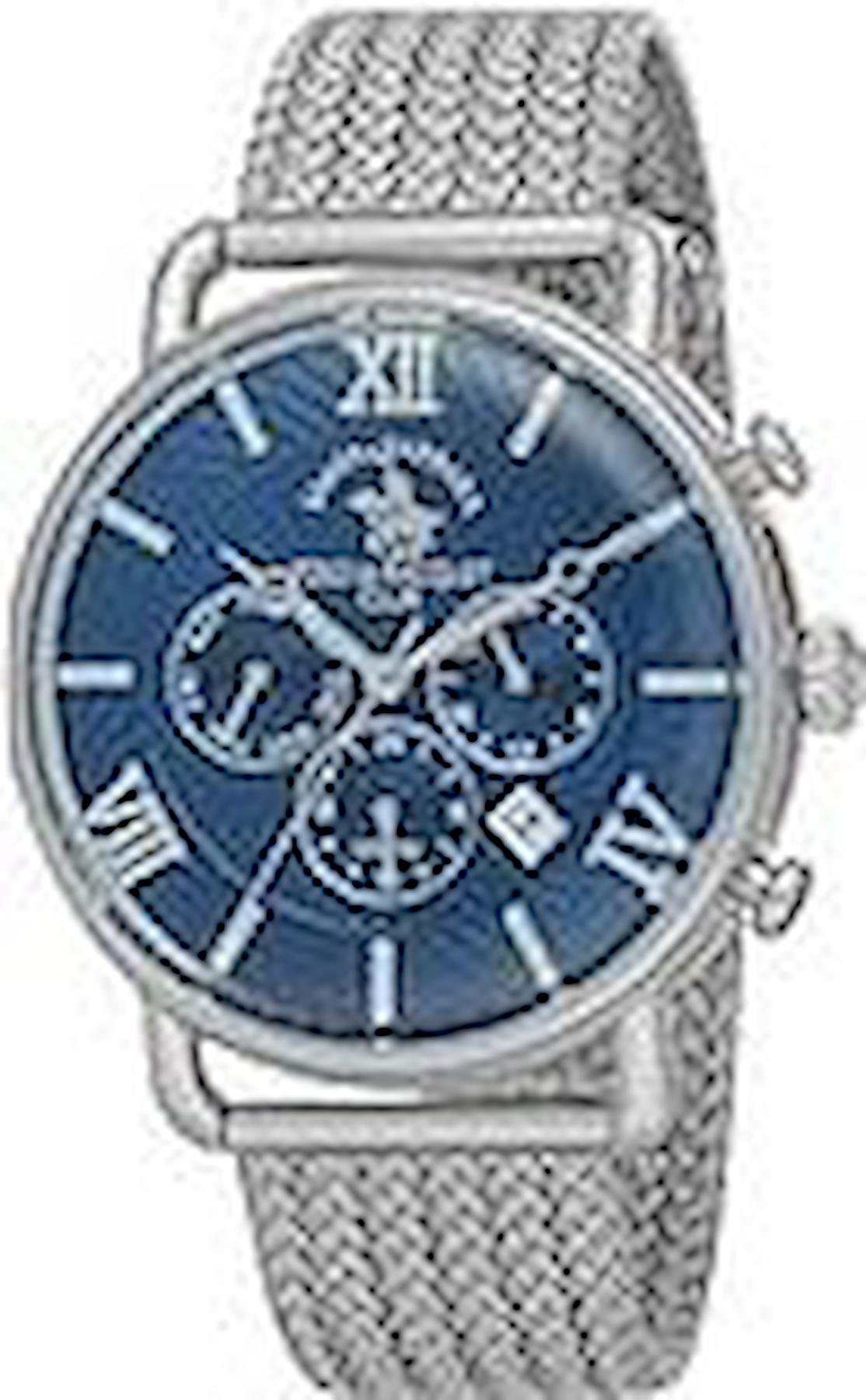 Santa Barbara Polo & Racquet Club SB.1.10046.2 Takvimli 40 mm Metal Kordon Analog Erkek Kol Saati