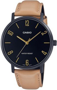 Casio MTP-VT01BL-1BUDF 40 mm Bej Deri Kordon Analog Erkek Kol Saati