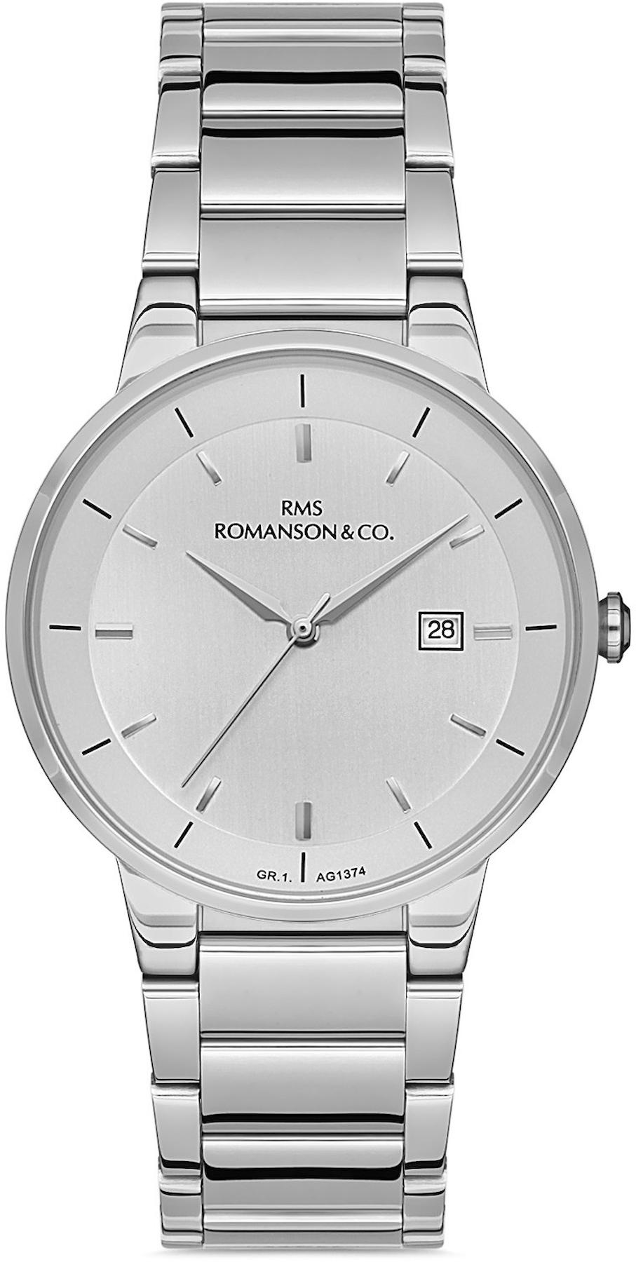 Romanson GR.1.AG1374.01 Takvimli 40 mm Çelik Kordon Analog Kol Saati
