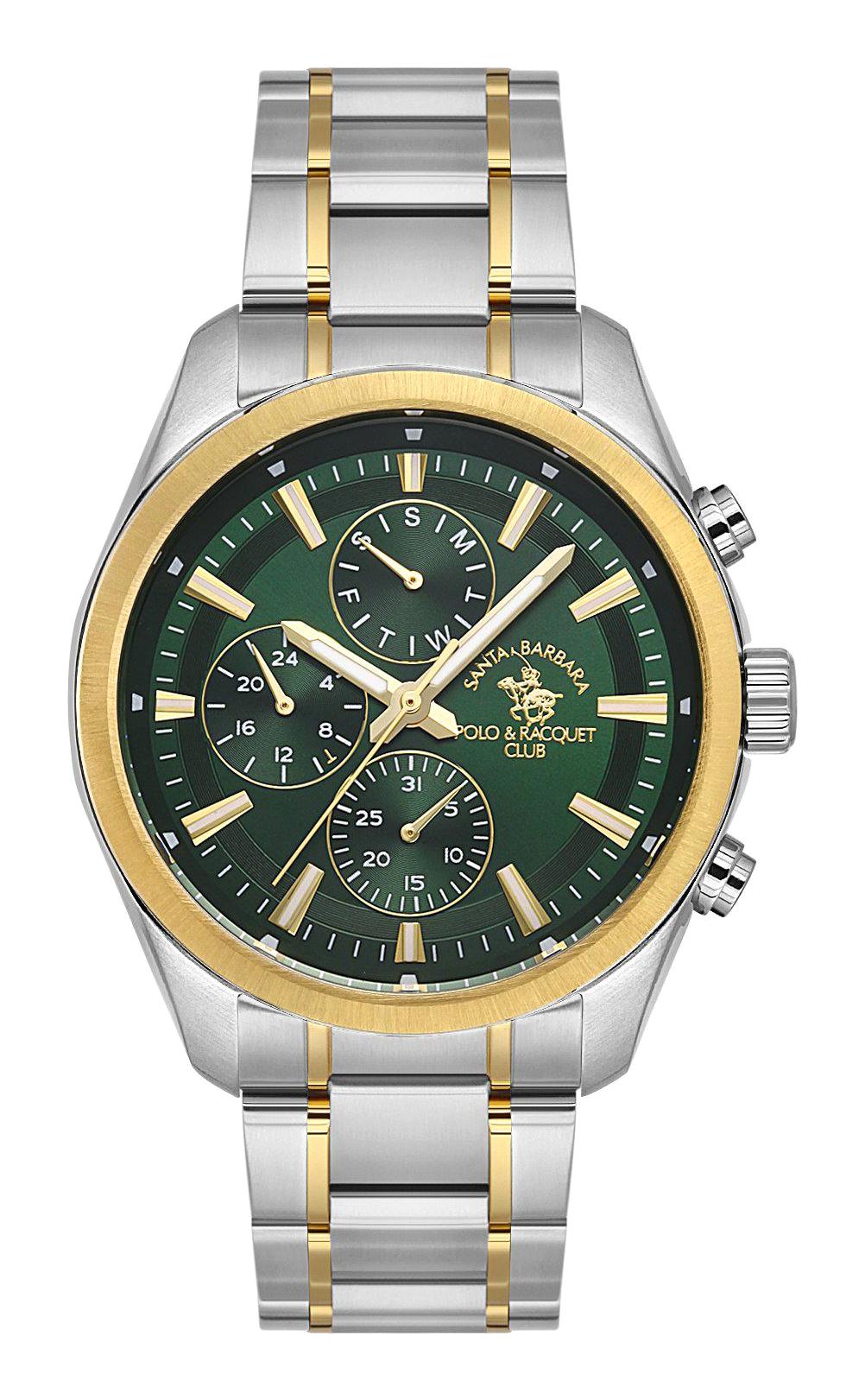 Santa Barbara Polo & Racquet Club SB.1.10524.4 Takvimli 43 mm Çelik Kordon Analog Erkek Kol Saati